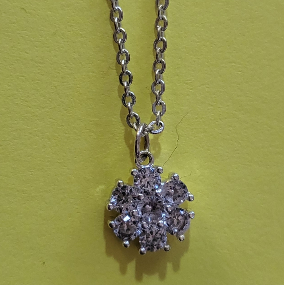 Cubic Zirconia necklace and earrings set